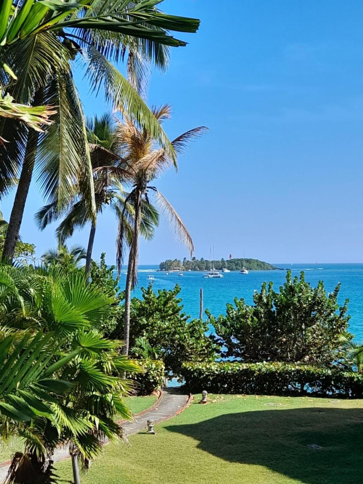 Ilet Bleu Studio Cosy Rdc Vue Mer Et Jardin - Acces Direct Plage Le Gosier  Dış mekan fotoğraf